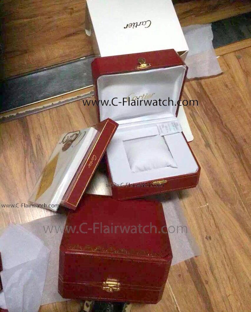 Replacement Replica Cartier Red Watch box With Disk